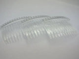 20 Clear Plastic Hair Clips Side Combs 70X40mm