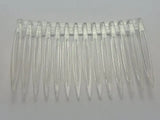 20 Clear Plastic Hair Clips Side Combs 70X40mm