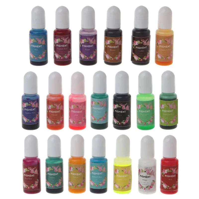 20 Colors Epoxy Resin Pigment Kit Liquid Epoxy Resin Mold Colorant Dye