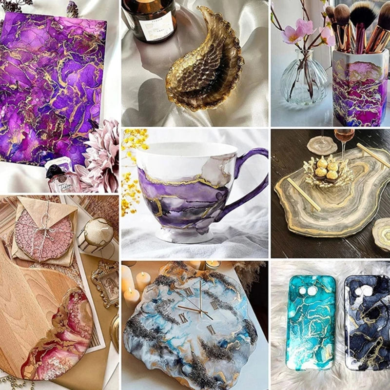 20 Colors Starry Effect Blooming Dripping Ink Decorative Painting Fluid Paint