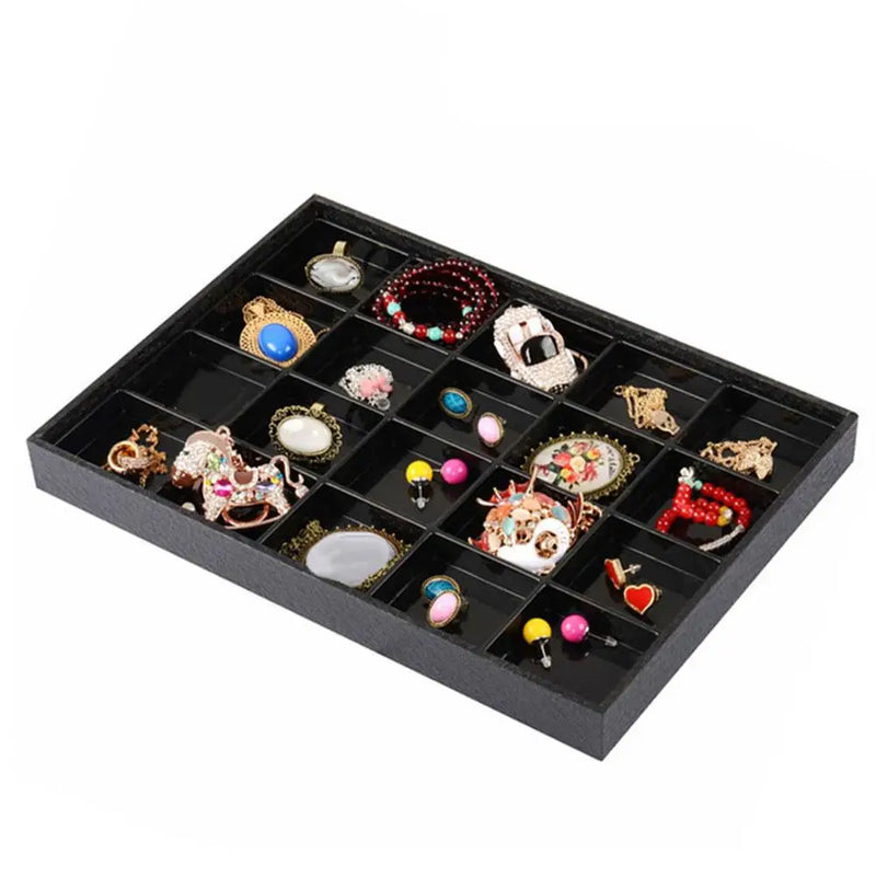20-Compartment Watch Earrings Jewelry Drawer Organizer Display Tray Storage Box