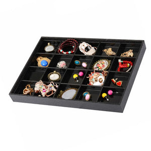 20-Compartment Watch Earrings Jewelry Drawer Organizer Display Tray Storage Box