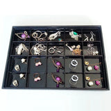 20-Compartment Watch Earrings Jewelry Drawer Organizer Display Tray Storage Box