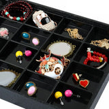 20-Compartment Watch Earrings Jewelry Drawer Organizer Display Tray Storage Box