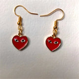 Heart Poker Earring Charms Red/Black/White Pendants for Jewellery