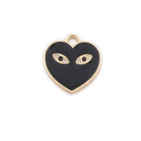 Heart Poker Earring Charms Red/Black/White Pendants for Jewellery
