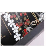 20 Hooks Necklace Tray Storage Box Jewelry Display Stackable Glass Top Lockable