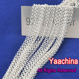 20' Pearl Cross 925 Silver Linker Necklace Chains Set