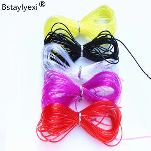20M 10M 5M Transparent 2mm Hollow Rubber Tubing Jewelry Cord Cover