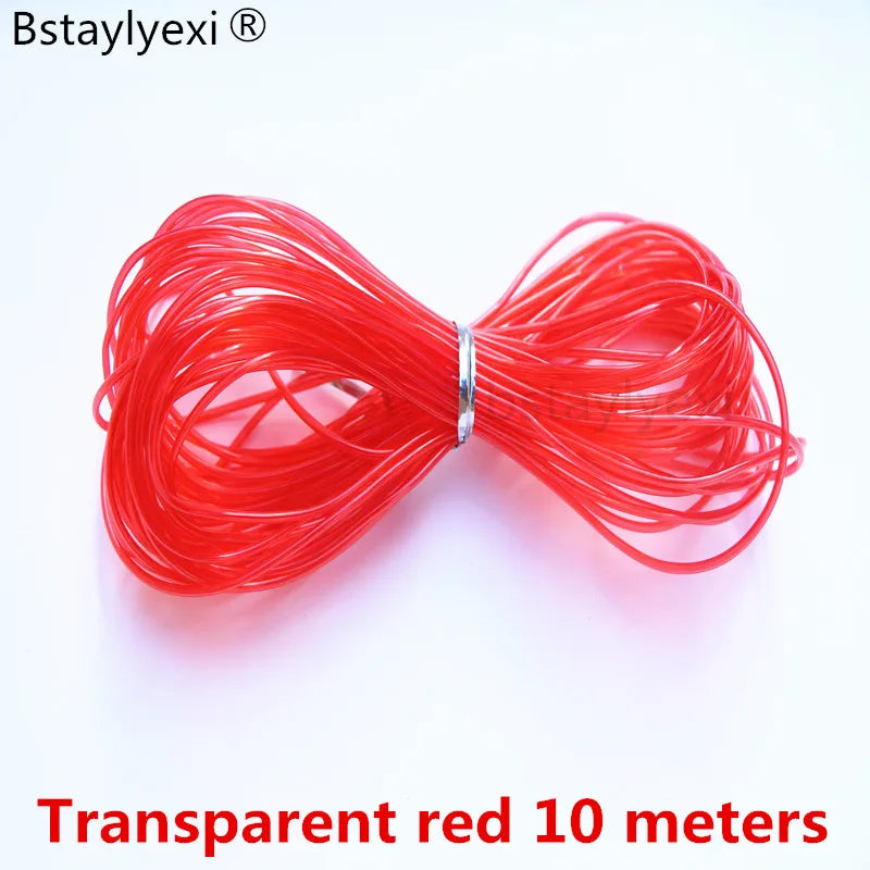 20M 10M 5M Transparent 2mm Hollow Rubber Tubing Jewelry Cord Cover
