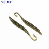 20 PCS Vintage Zinc Alloy Feather Bookmark DIY Jewelry Making
