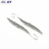 20 PCS Vintage Zinc Alloy Feather Bookmark DIY Jewelry Making