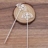20 PCS 120mm Metal Alloy Fan Hair Sticks Gold/Silver Hair Pins