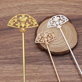 20 PCS 120mm Metal Alloy Fan Hair Sticks Gold/Silver Hair Pins