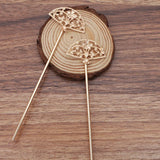 20 PCS 120mm Metal Alloy Fan Hair Sticks Gold/Silver Hair Pins