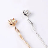 20 PCS 120mm Metal Alloy KC Gold Flowers Hair Sticks Base Setting