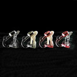 20 PCS Resin Transparent Clip Earrings 12x13.5mm For DIY Jewelry Making