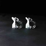 20 PCS Resin Transparent Clip Earrings 12x13.5mm For DIY Jewelry Making