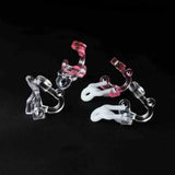20 PCS Resin Transparent Clip Earrings 12x13.5mm For DIY Jewelry Making