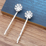20 PCS Metal Alloy Flower Hair Pins Gold/Silver Hair clip for Women