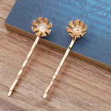 20 PCS Metal Alloy Flower Hair Pins Gold/Silver Hair clip for Women