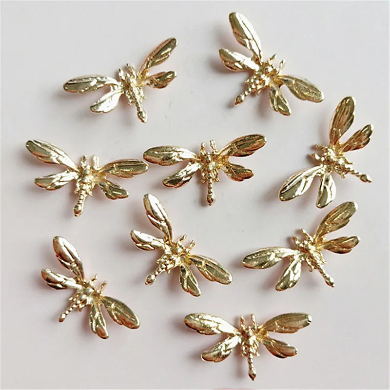 20 PCS 14*26mm Metal Alloy KC Gold/Dragonfly DIY Jewelry Making Material