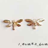 20 PCS 14*26mm Metal Alloy KC Gold/Dragonfly DIY Jewelry Making Material