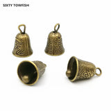 20 PCS 15x9mm Small Bell Charms Pendant DIY Jewelry Making