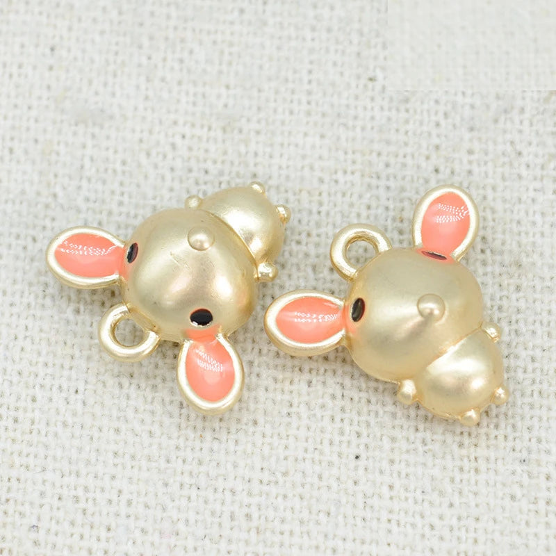 20 PCS Metal Alloy Mouse Pendant Charm DIY Jewelry Accessories