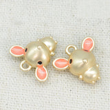 20 PCS Metal Alloy Mouse Pendant Charm DIY Jewelry Accessories