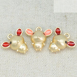 20 PCS Metal Alloy Mouse Pendant Charm DIY Jewelry Accessories