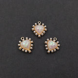 20 PCS Heart Pearl Pendant Charms DIY Jewelry Accessories