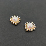 20 PCS Heart Pearl Pendant Charms DIY Jewelry Accessories