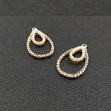 20 PCS Metal Alloy Water Drop Pendant Charms for DIY Jewelry Making