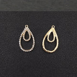 20 PCS Metal Alloy Water Drop Pendant Charms for DIY Jewelry Making