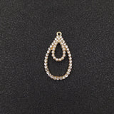 20 PCS Metal Alloy Water Drop Pendant Charms for DIY Jewelry Making