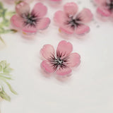20 PCS 18mm Acrylic Peach Flower Earrings Headwear Accessories