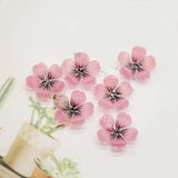 20 PCS 18mm Acrylic Peach Flower Earrings Headwear Accessories
