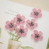 20 PCS 18mm Acrylic Peach Flower Earrings Headwear Accessories