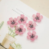 20 PCS 18mm Acrylic Peach Flower Earrings Headwear Accessories