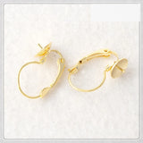 20PCS 20*13mm Copper Ear Hook Base Earring Settings DIY Jewelry Making