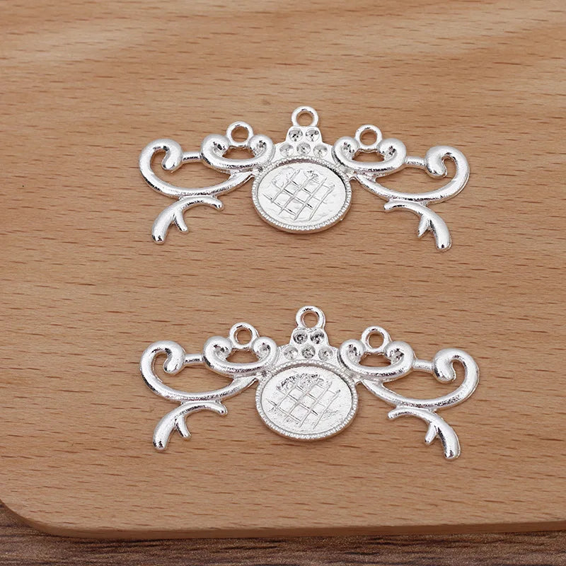 20 PCS Gold/Silver Plated Leaf Flowers Pendant Jewelry DIY Accessories