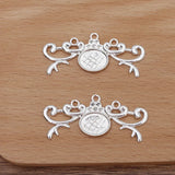 20 PCS Gold/Silver Plated Leaf Flowers Pendant Jewelry DIY Accessories