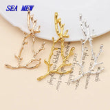 20 PCS 20.5*60.5mm Branch Metal Alloy Hair Accessories