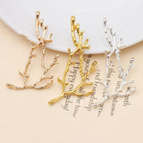 20 PCS 20.5*60.5mm Branch Metal Alloy Hair Accessories