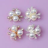 20 PCS 20mm Metal Crystal Flower DIY Jewelry Accessories