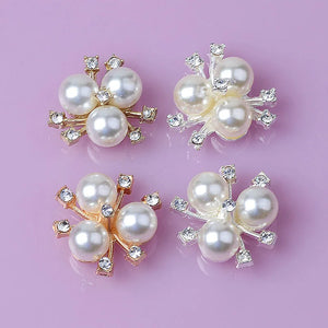 20 PCS 20mm Metal Crystal Flower DIY Jewelry Accessories