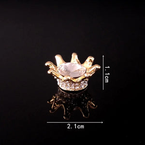 20 PCS Rhinestone Inlay Crown for Earrings Headwear DIY Jewelry Making