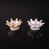 20 PCS Rhinestone Inlay Crown for Earrings Headwear DIY Jewelry Making
