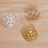 20 PCS Hair Rope Clasp Clips Filigree Flowers Slice Buckle DIY Hair Accessories